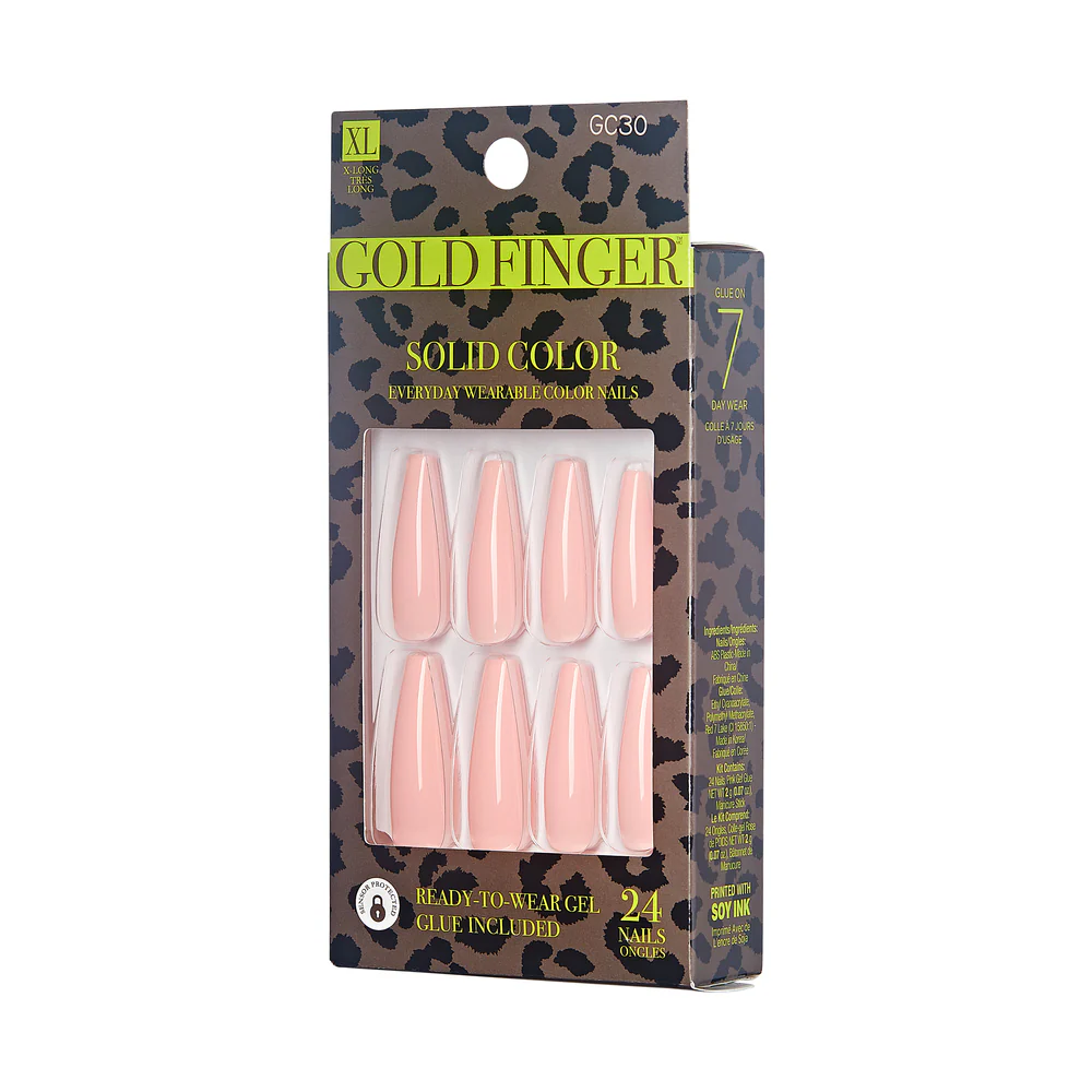 Gold Finger Solid Color Nails - Image 3