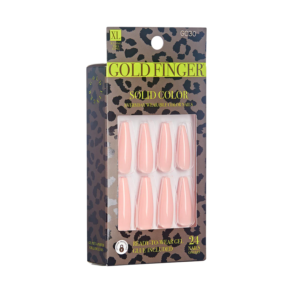 Gold Finger Solid Color Nails - Image 4
