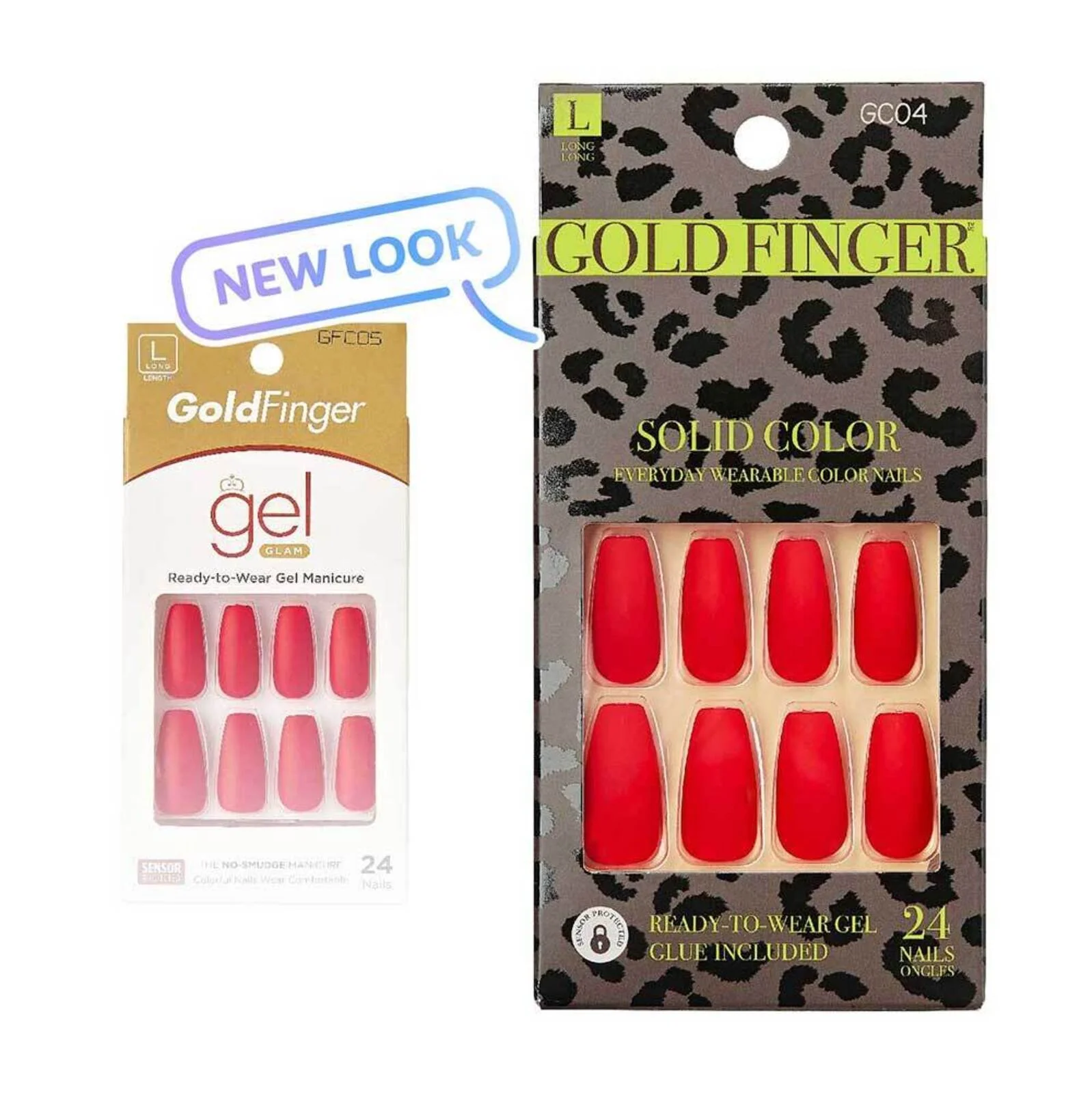 Gold Finger Solid Color Nails - Image 2