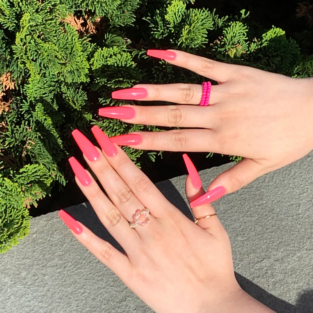 Gold Finger Solid Color Nails - Image 2