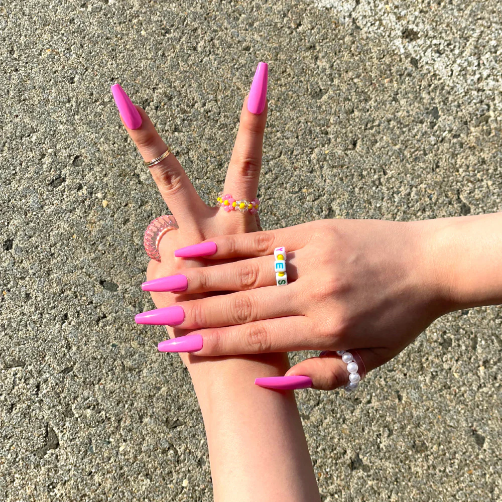Gold Finger Solid Color Nails - Image 2