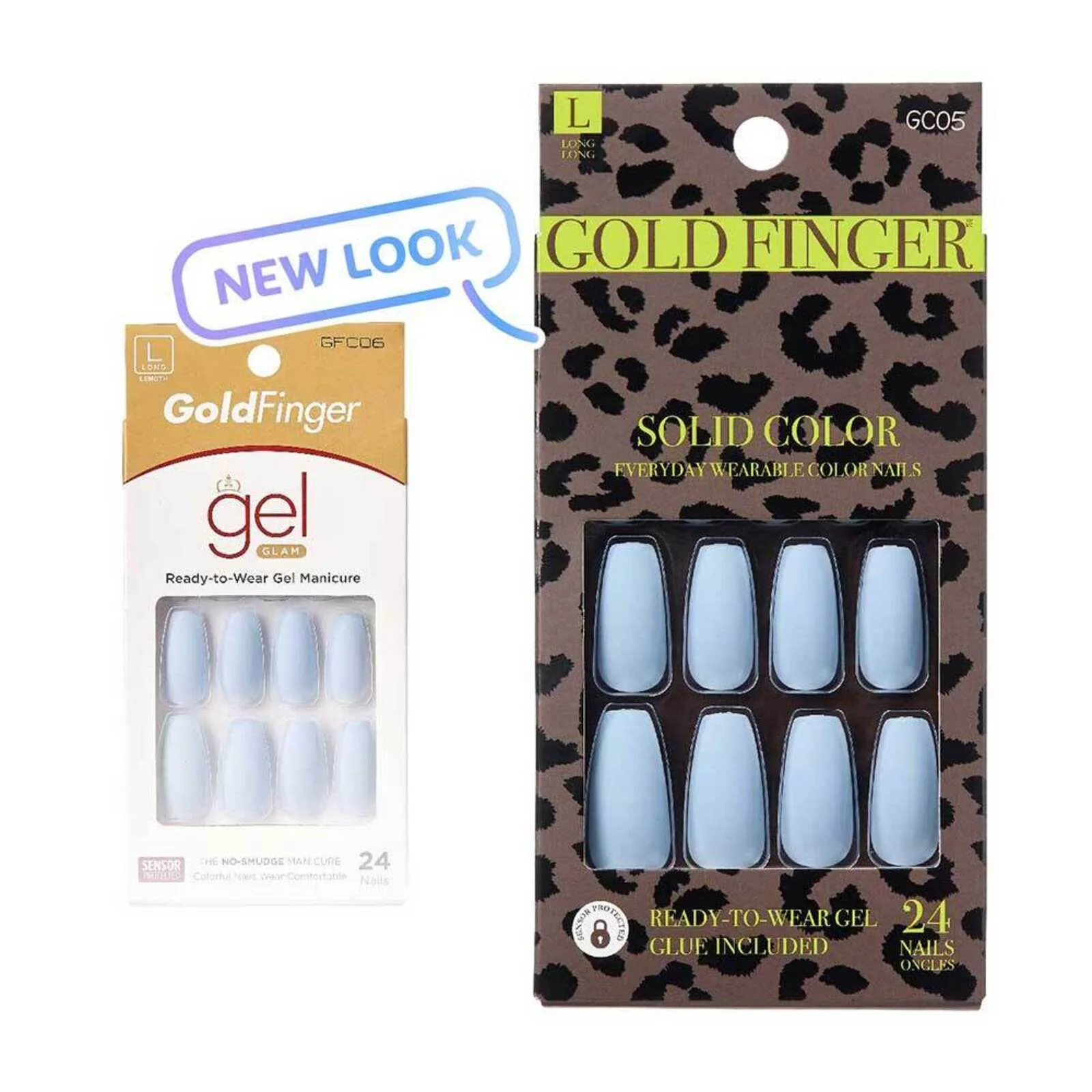 Gold Finger Solid Color Nails - Image 2