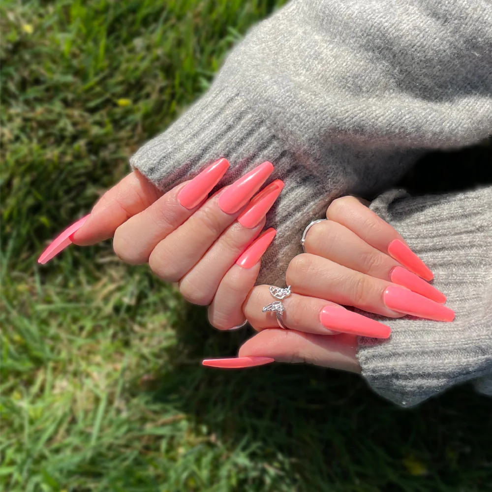 Gold Finger Solid Color Nails - Image 2