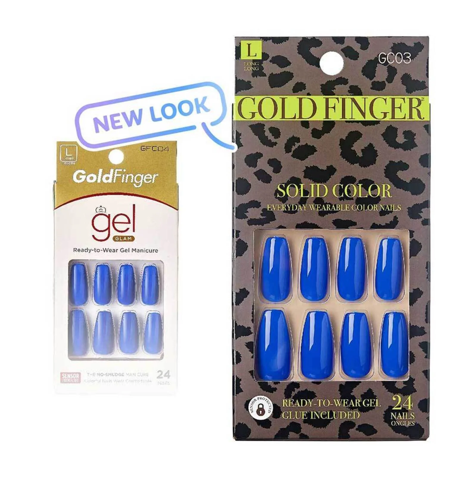 Gold Finger Solid Color Nails - Image 2