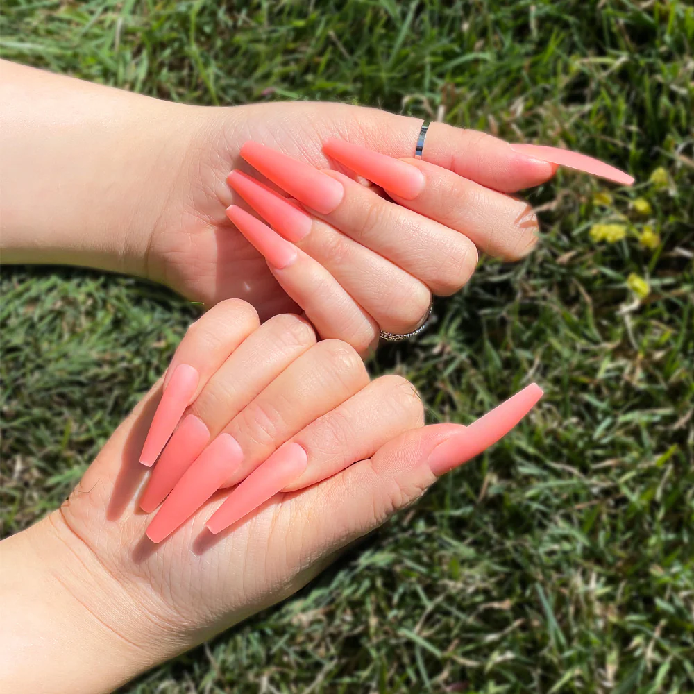 Gold Finger Solid Color Nails - Image 2