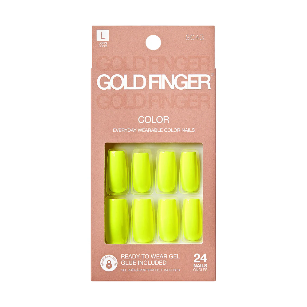 Gold Finger Solid Color Press On Nails Kit – Long Lasting Glue-On Fake Nails Set - Image 21
