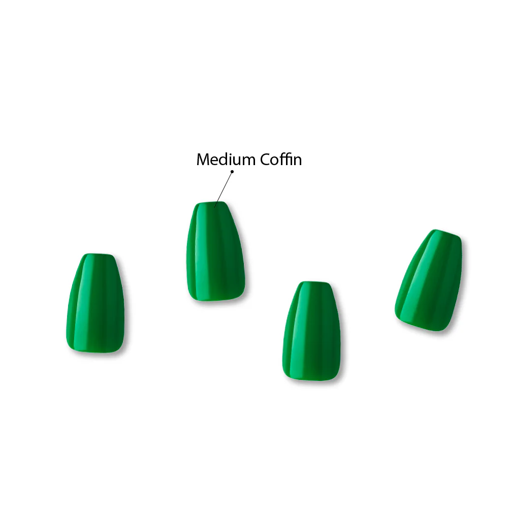 Gold Finger Solid Color Press On Nails Kit – Long Lasting Glue-On Fake Nails Set - Image 30