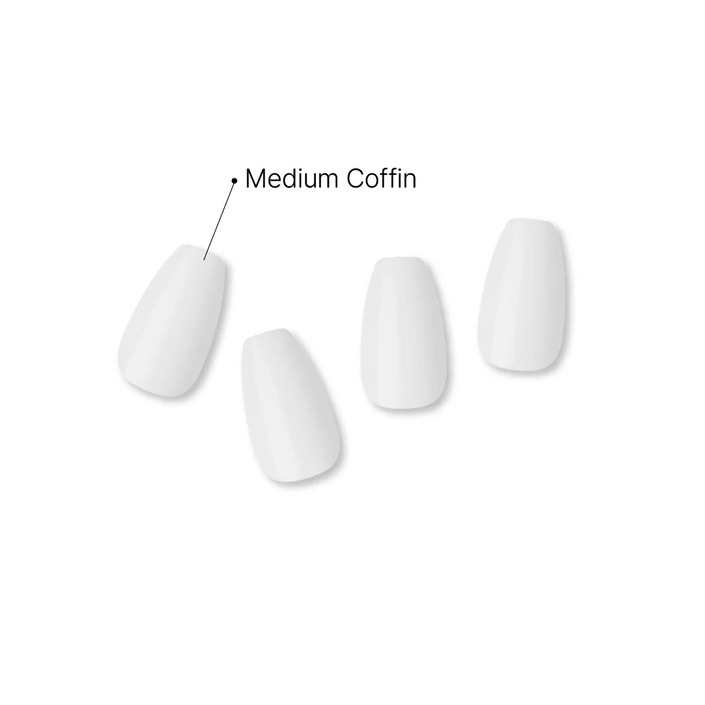 Gold Finger Solid Color Press On Nails Kit – Long Lasting Glue-On Fake Nails Set - Image 37