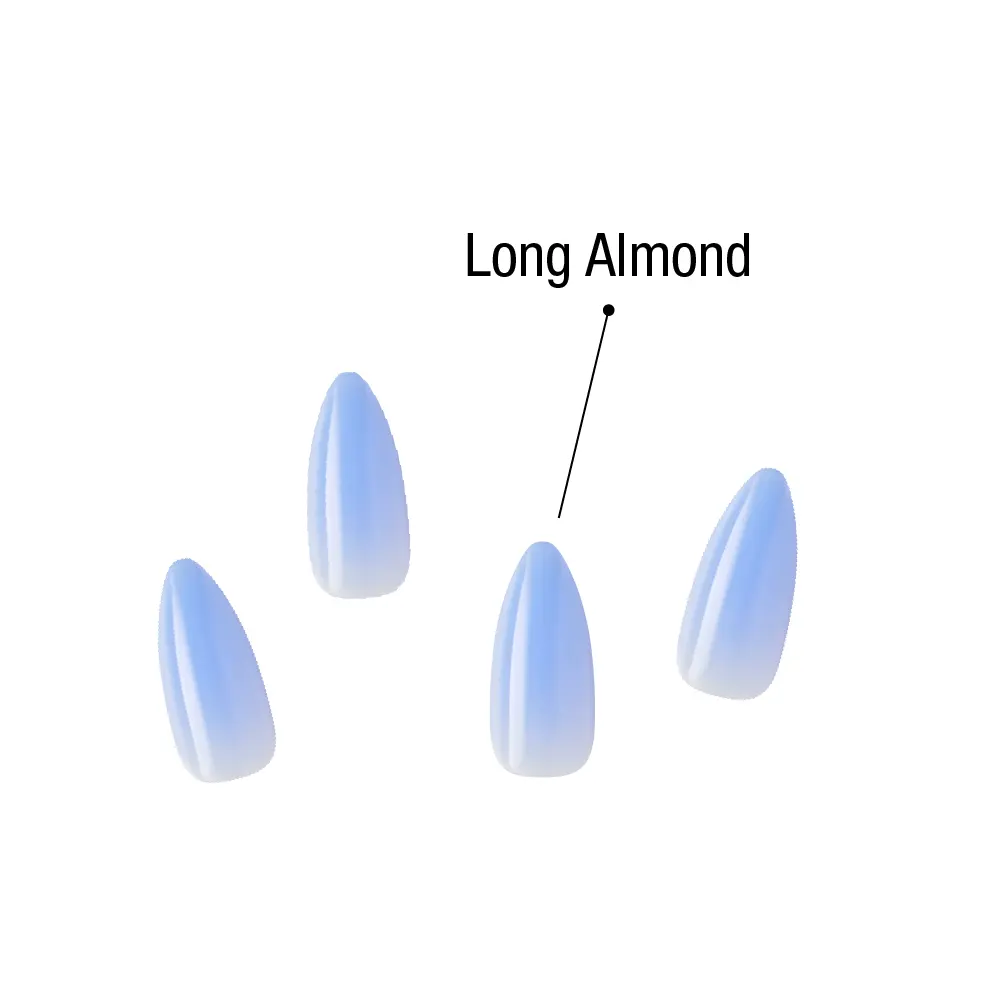 Gold Finger Solid Color Press On Nails Kit – Long Lasting Glue-On Fake Nails Set - Image 79