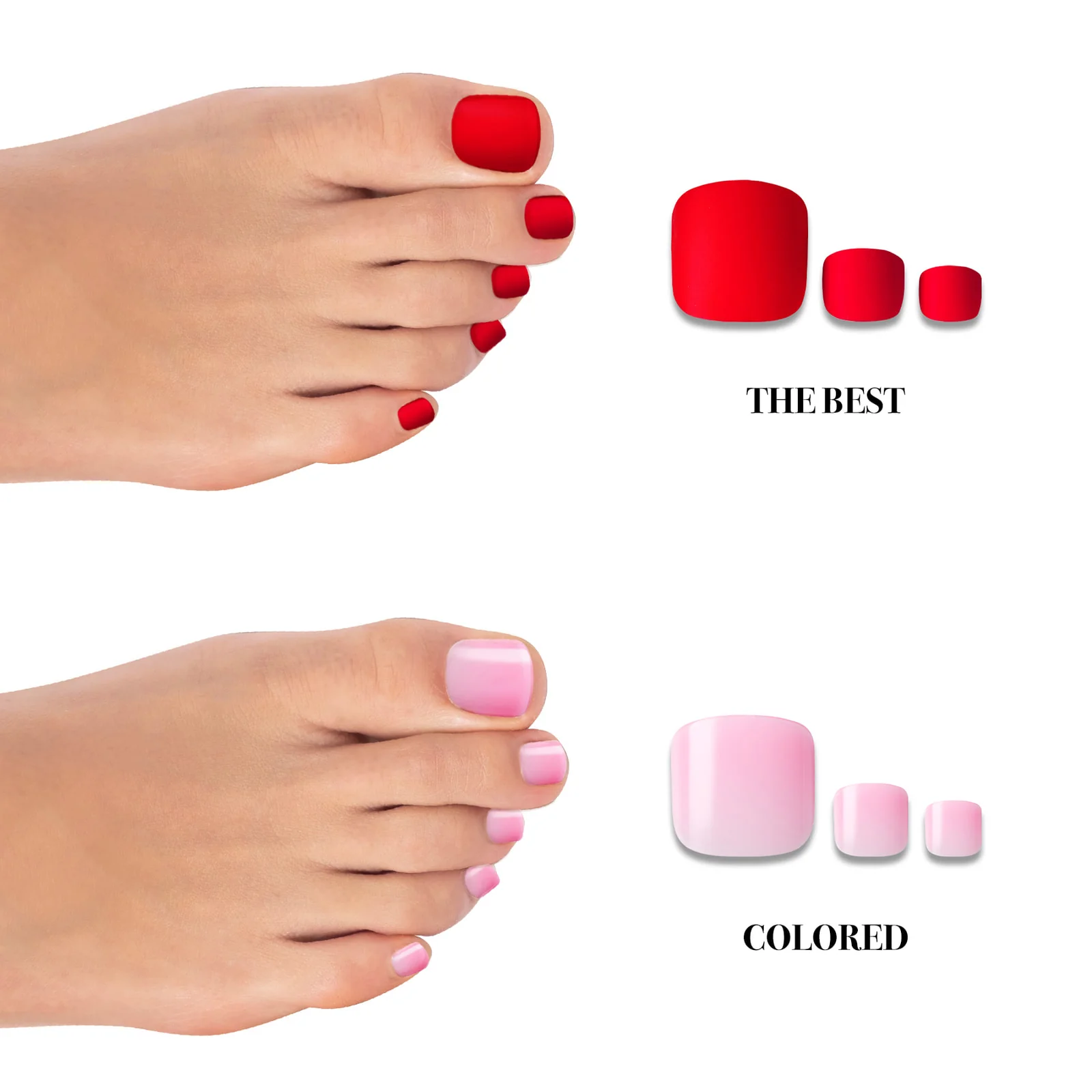 Gold Finger Solid Color Toenails - Image 6