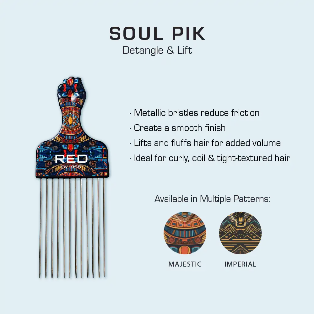 RED by KISS Soul Pik Curly Hair & Afros Hair Pick - Image 10