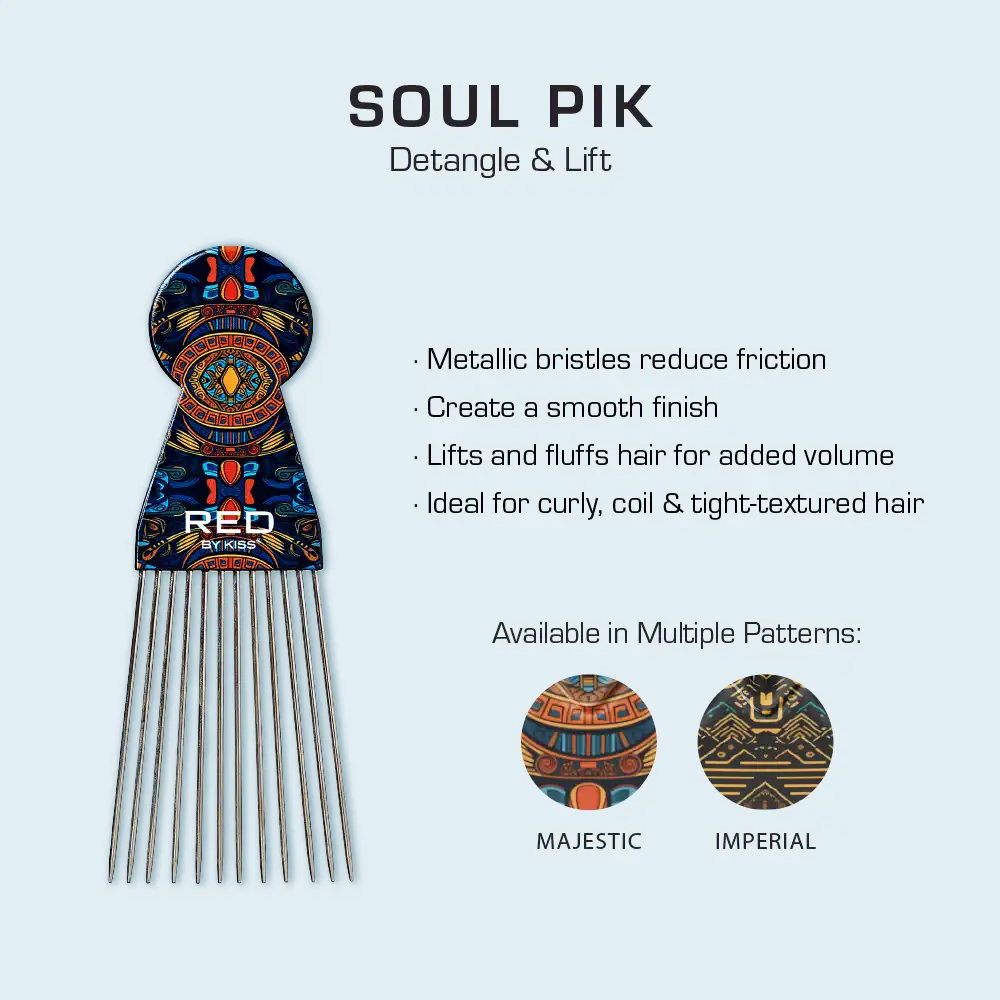RED by KISS Soul Pik Curly Hair & Afros Hair Pick - Image 18