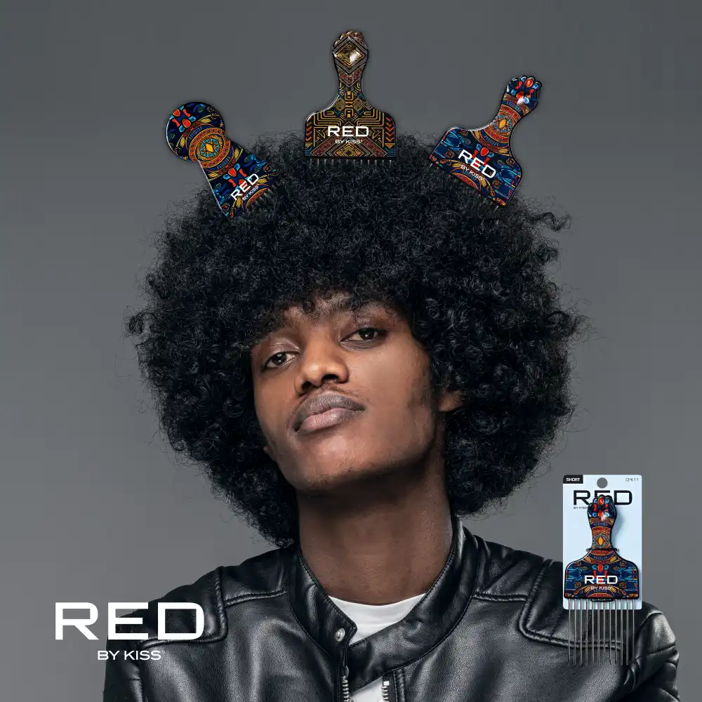 RED by KISS Soul Pik Curly Hair & Afros Hair Pick - Image 2