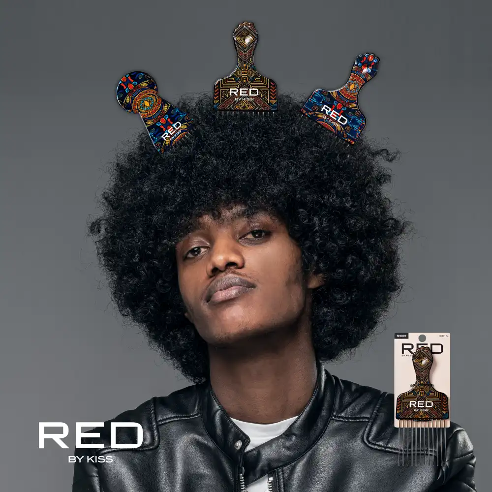 RED by KISS Soul Pik Curly Hair & Afros Hair Pick - Image 33