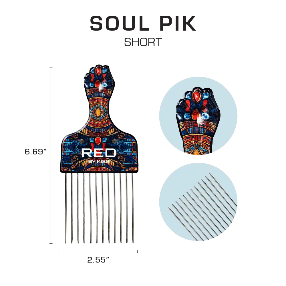 RED by KISS Soul Pik Curly Hair & Afros Hair Pick - Image 4
