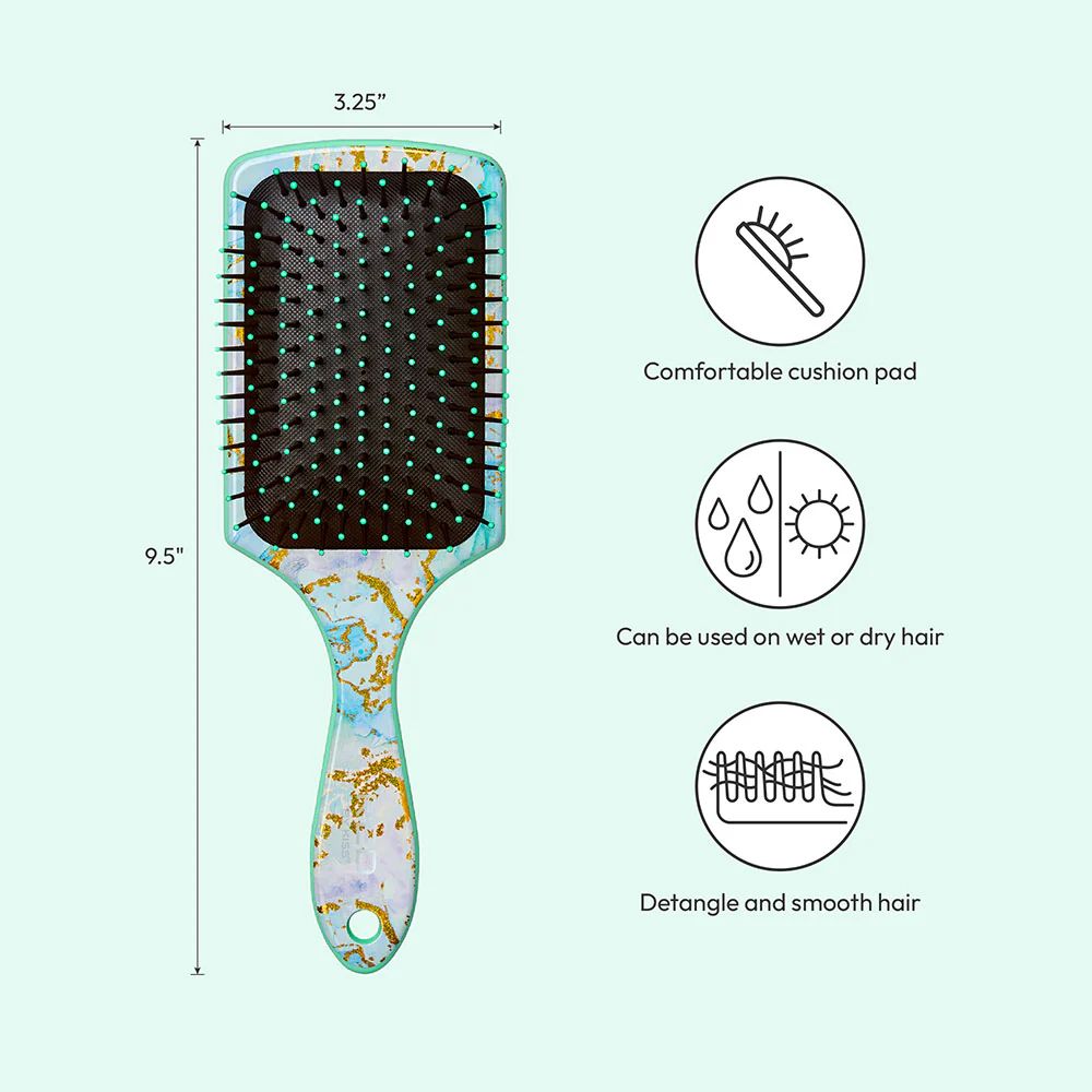 RED by KISS Square Paddle Designed Brush - Aqua Marble - Image 3