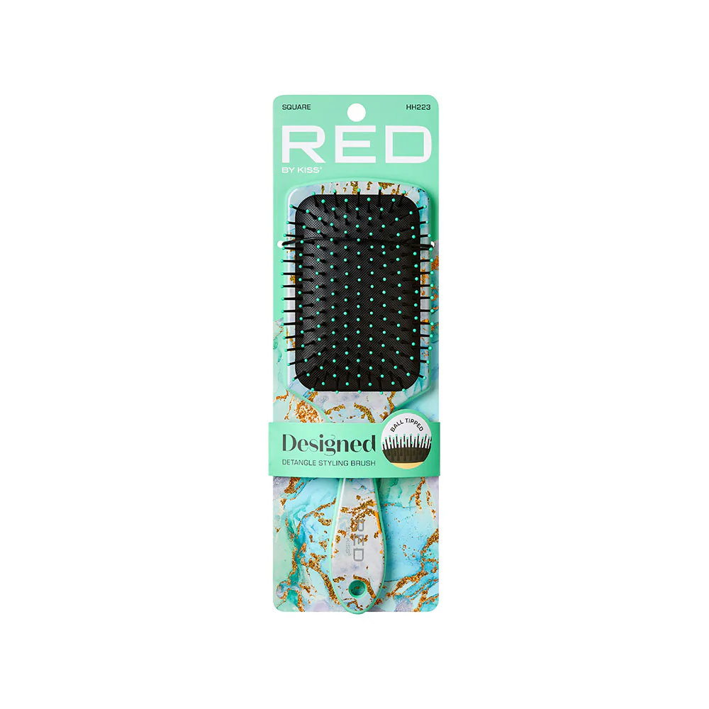 RED by KISS Square Paddle Designed Brush - Aqua Marble - Image 6