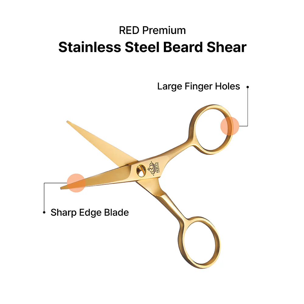 RED by KISS Stainless Steel Beard Shear - Image 3