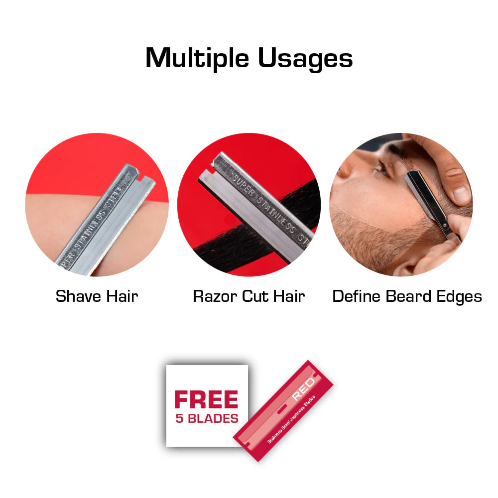 RED by KISS Stainless Steel Hair Shaper with 5pcs Blades - Image 4