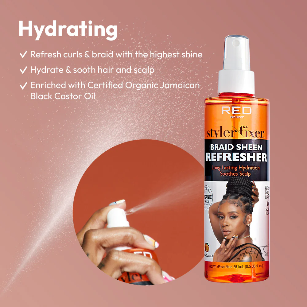 RED by KISS Styler Fixer Braid Sheen Refresher (6.8 US fl.oz.) - Image 3
