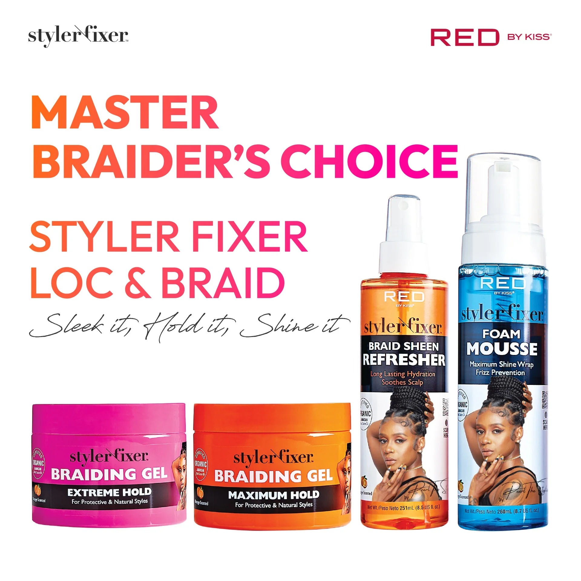RED by KISS Styler Fixer Braiding Gel - Maximum Hold - Image 22
