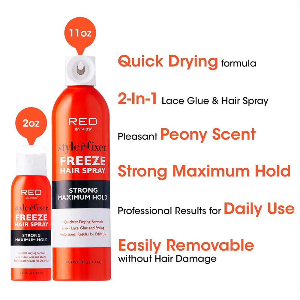 RED by KISS Styler Fixer Freeze Hair Spray - Image 6