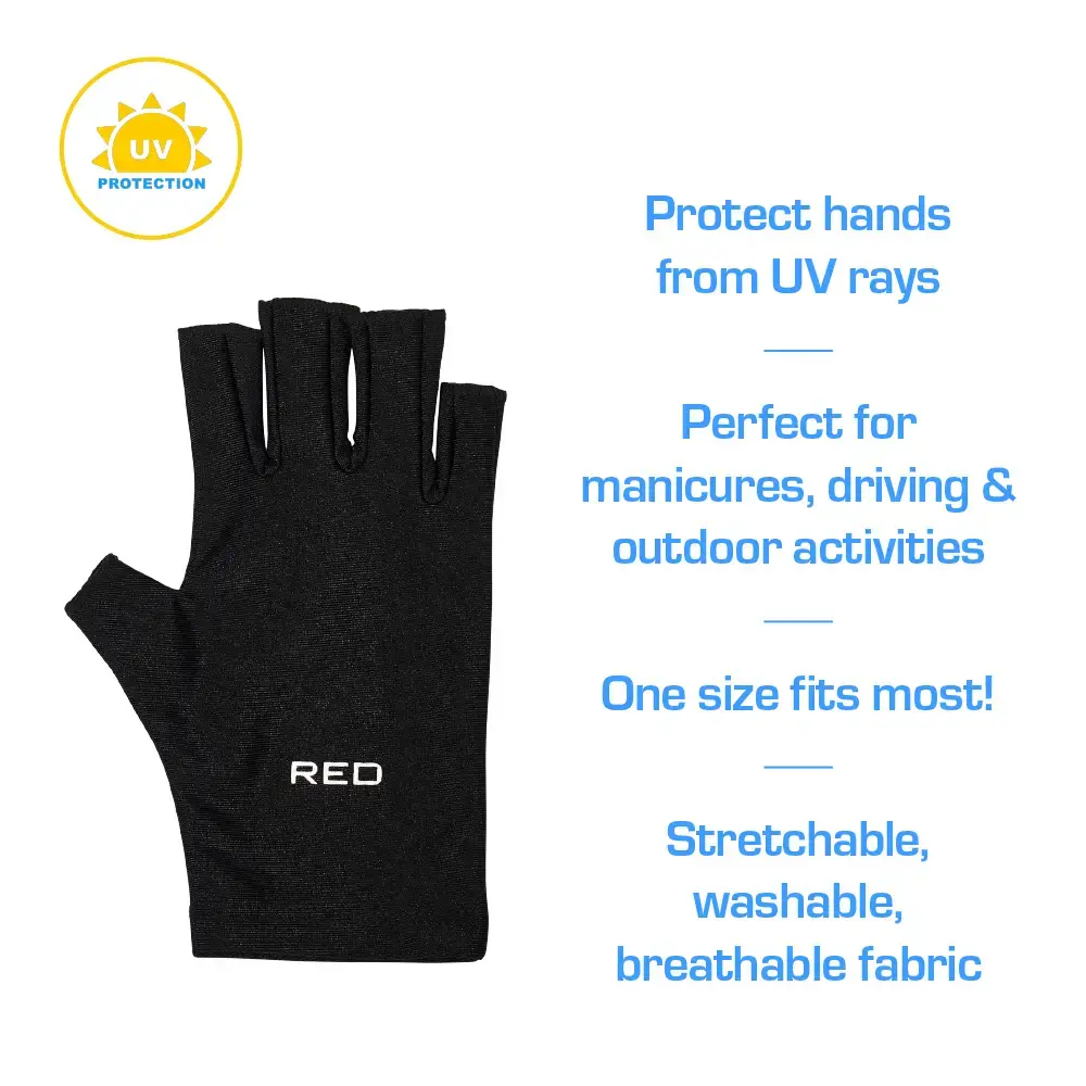 RED by KISS Sun Protection UV Gloves UPF 50+ Fingerless Gloves for Women & Men - Image 3