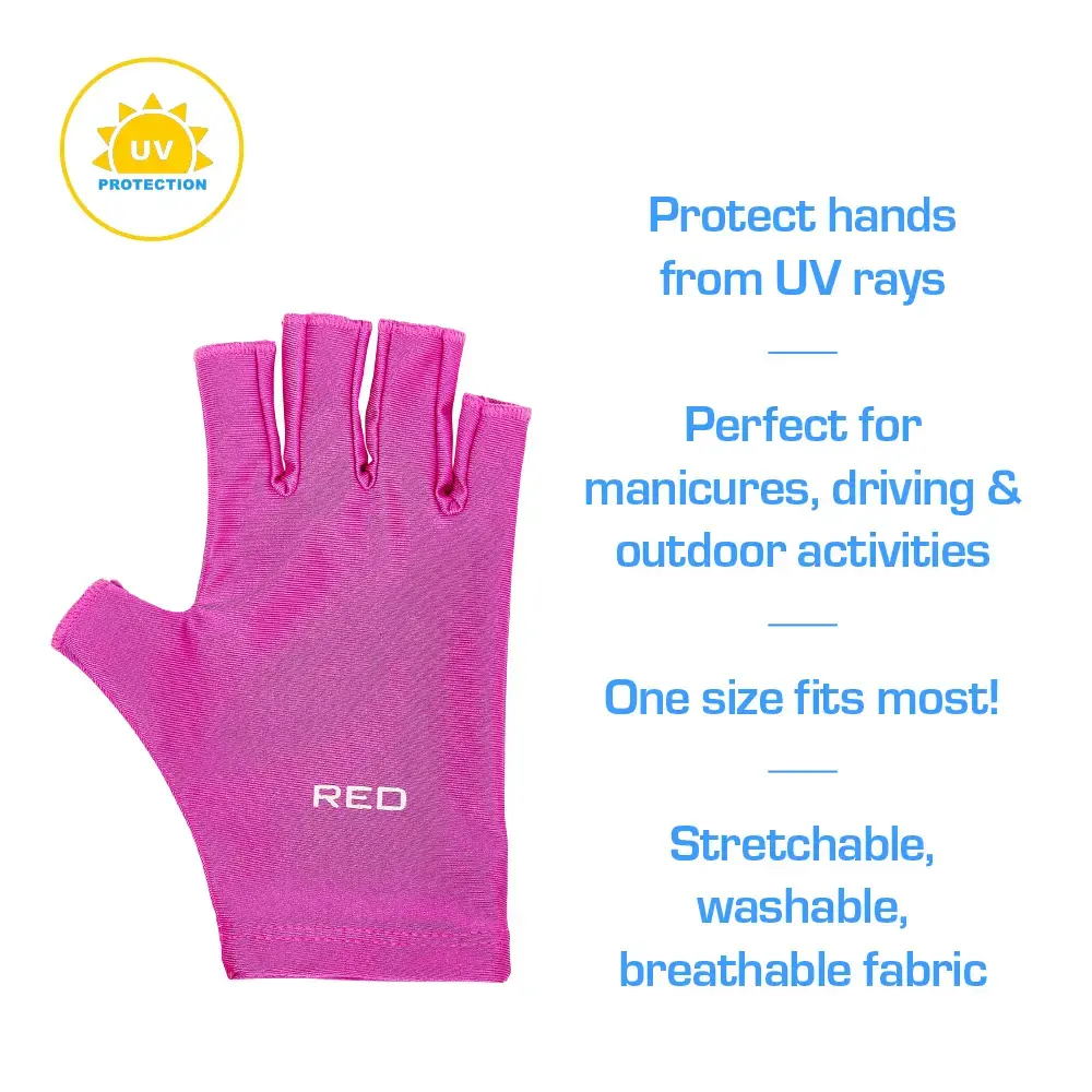 RED by KISS Sun Protection UV Gloves UPF 50+ Fingerless Gloves for Women & Men - Image 4
