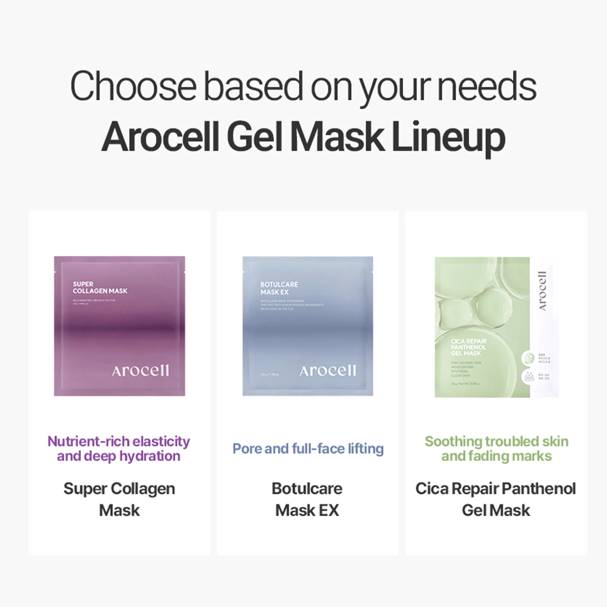 Arocell Super Collagen Face Mask (4 sheets) Hydrogel Mask with 1.5oz of Collagen Ampule - Image 8