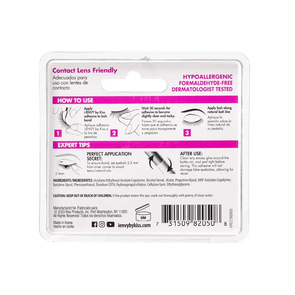 I-ENVY Super Strong Hold 3D Strip Lash Glue Brush-On Clear Waterproof - Image 6