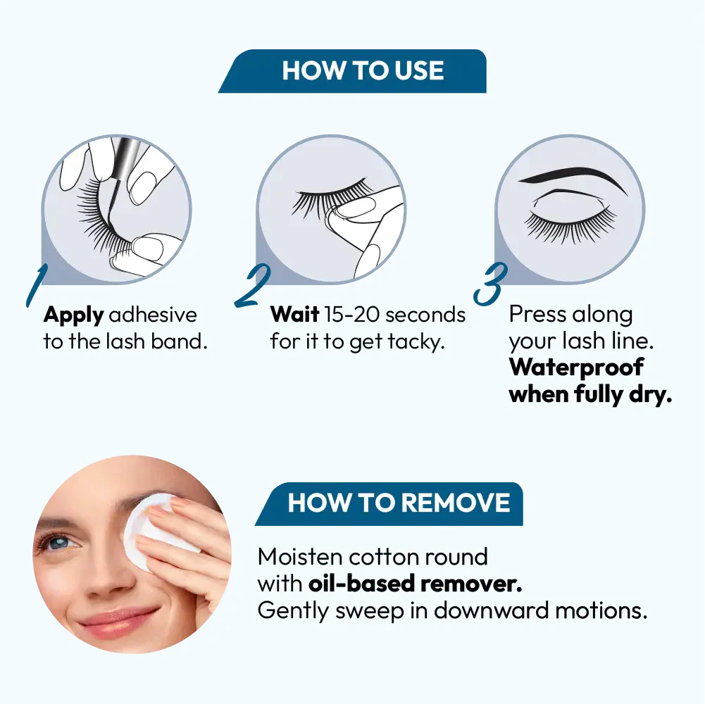 I-ENVY Super Strong Waterproof Eyelash Adhesive - Long-Lasting, Sweat & Tear Resistant - Black - Image 4
