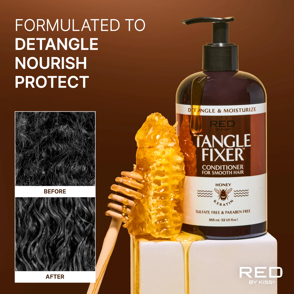 RED by KISS Tangle Fixer Nourishing Leave-In Conditioner for Curly Hair - Image 4