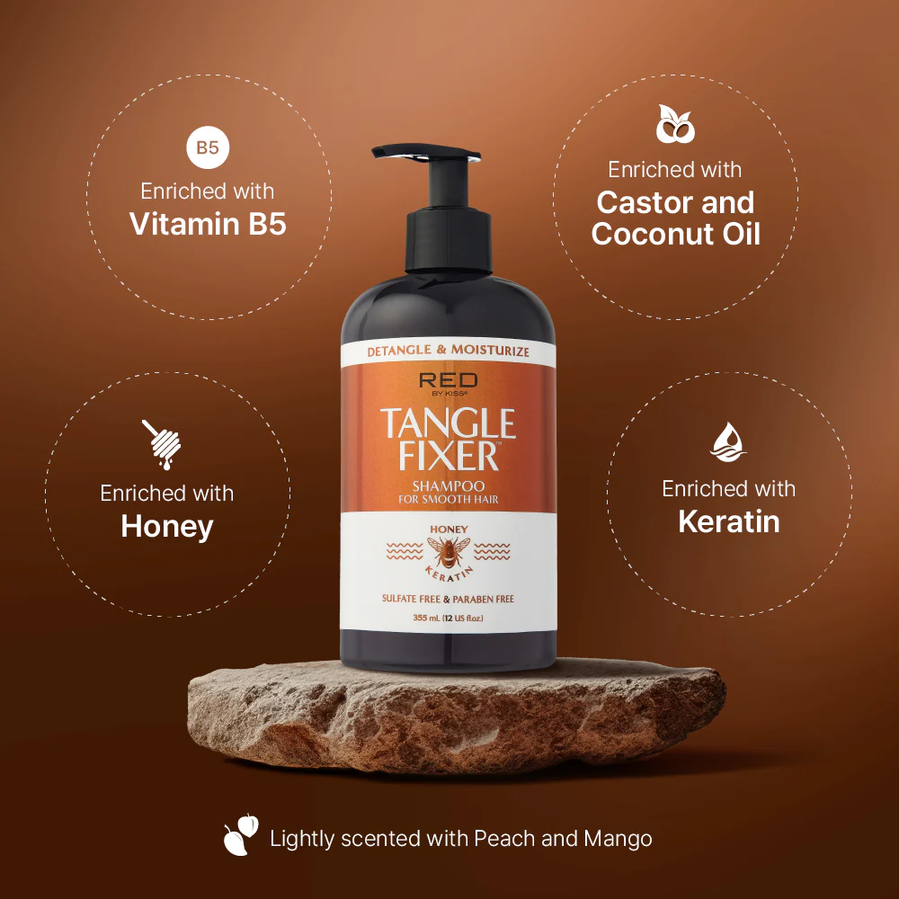 RED by KISS Tangle Fixer Smooth & Hydrating Detangling Curly Hair Shampoo - Image 2