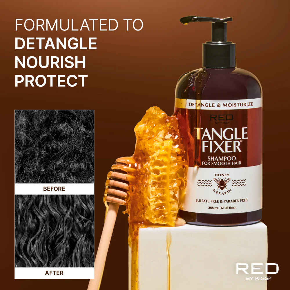 RED by KISS Tangle Fixer Smooth & Hydrating Detangling Curly Hair Shampoo - Image 4