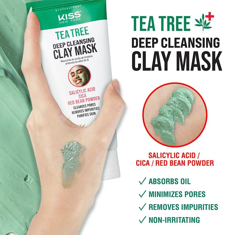 Kiss New York Tea Tree Deep Cleansing Clay Mask - Image 2