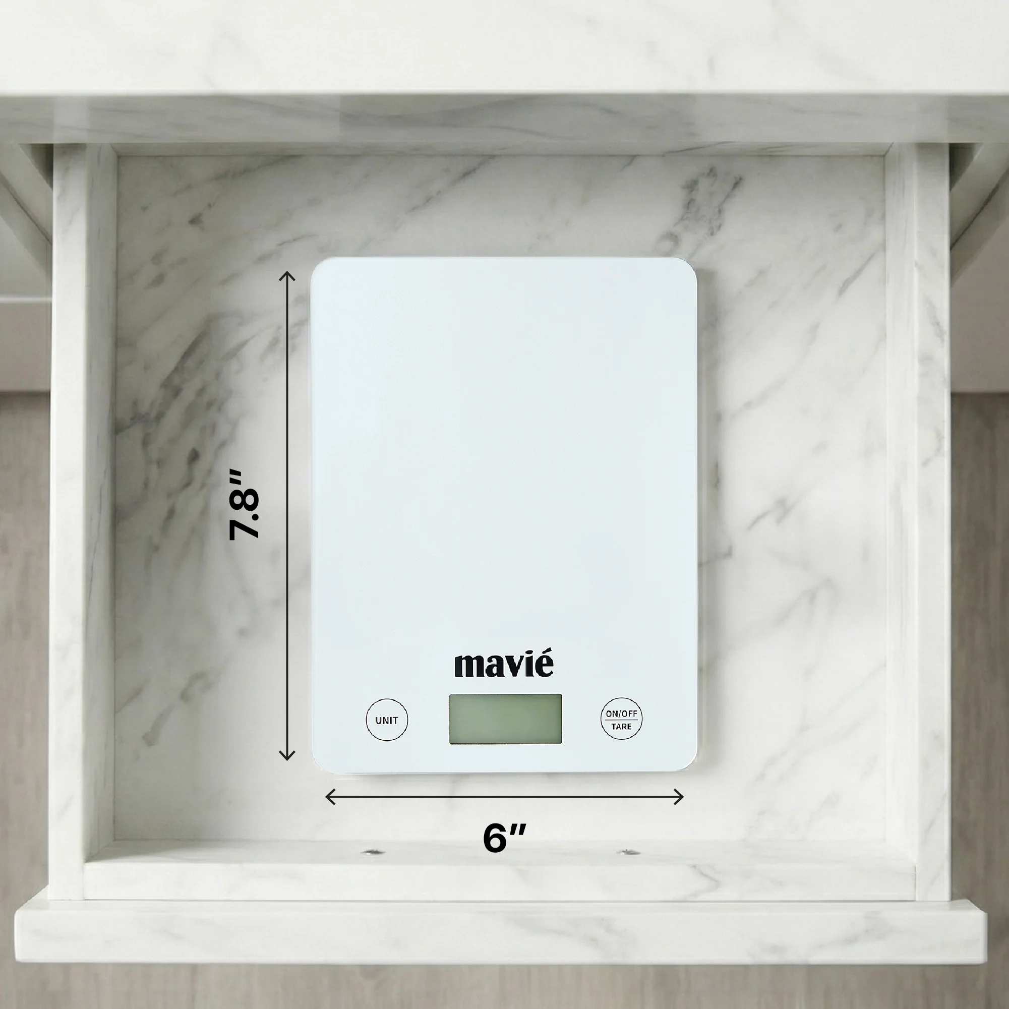 MAVIE Tempered Glass Digital Kitchen Scale – Full Touch Screen Food Scale with 5kg Capacity & 7 Weighing Units - Image 13