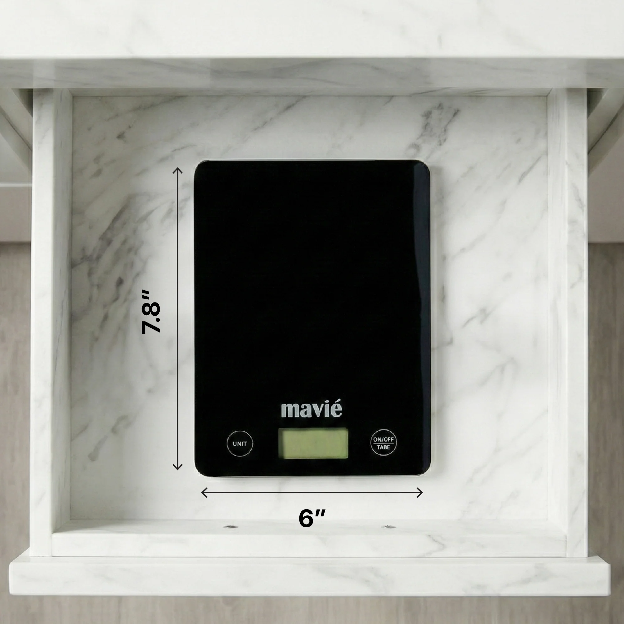 MAVIE Tempered Glass Digital Kitchen Scale – Full Touch Screen Food Scale with 5kg Capacity & 7 Weighing Units - Image 6
