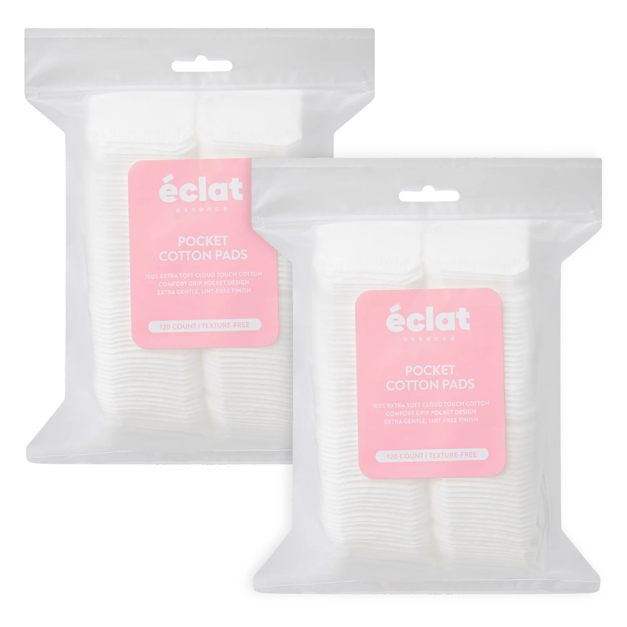 éclat Texture-Free Facial Cotton Pads with Finger Pocket – Extra Soft Cloud Touch Sheets (120 Count) - Image 5