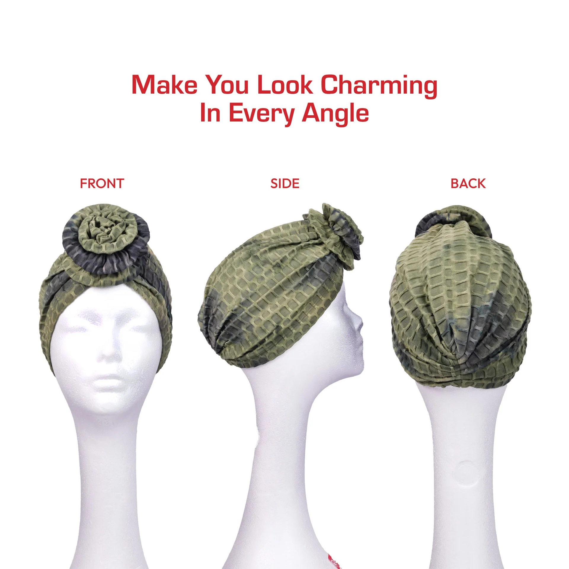 RED by KISS Textured Top Knot Turban - Image 26