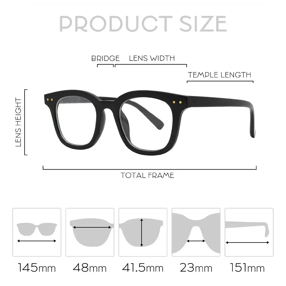 Mad Shade Thick Rounded Square Frame with Clear Lens - Retro 90s Inspired Fashion Glasses #20 - Image 4