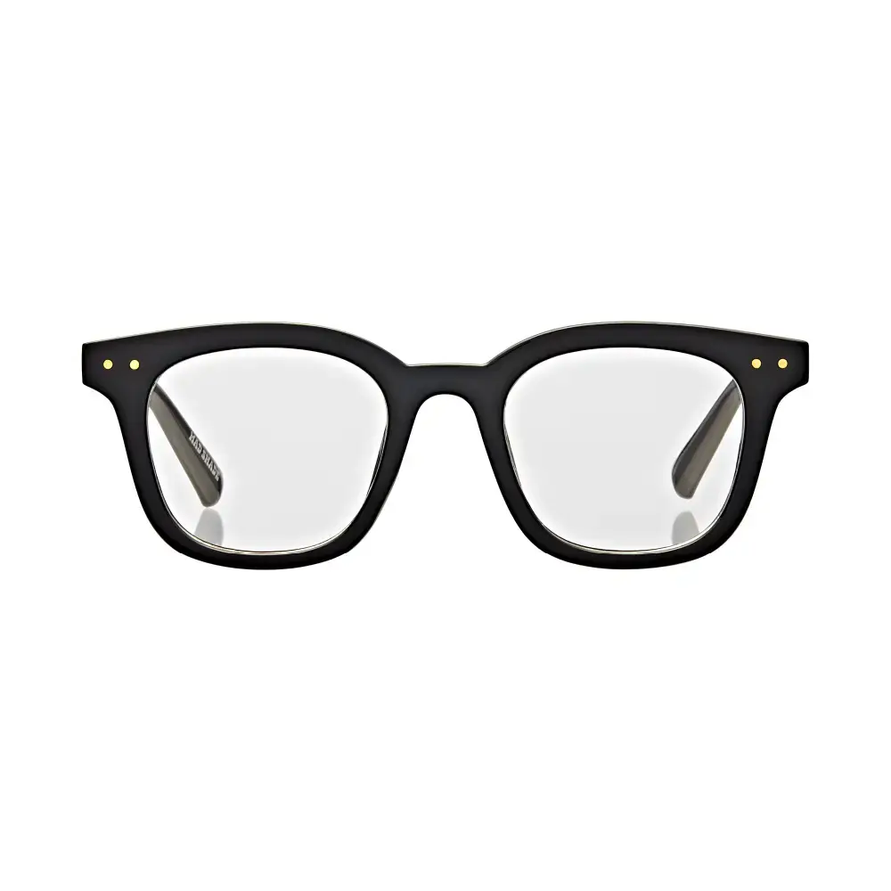Mad Shade Thick Rounded Square Frame with Clear Lens - Retro 90s Inspired Fashion Glasses #20 - Image 5