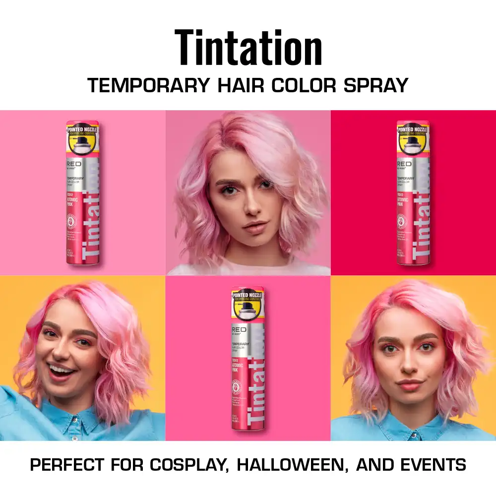 RED by KISS Tintation Color Spray - Atomic Pink - Image 5