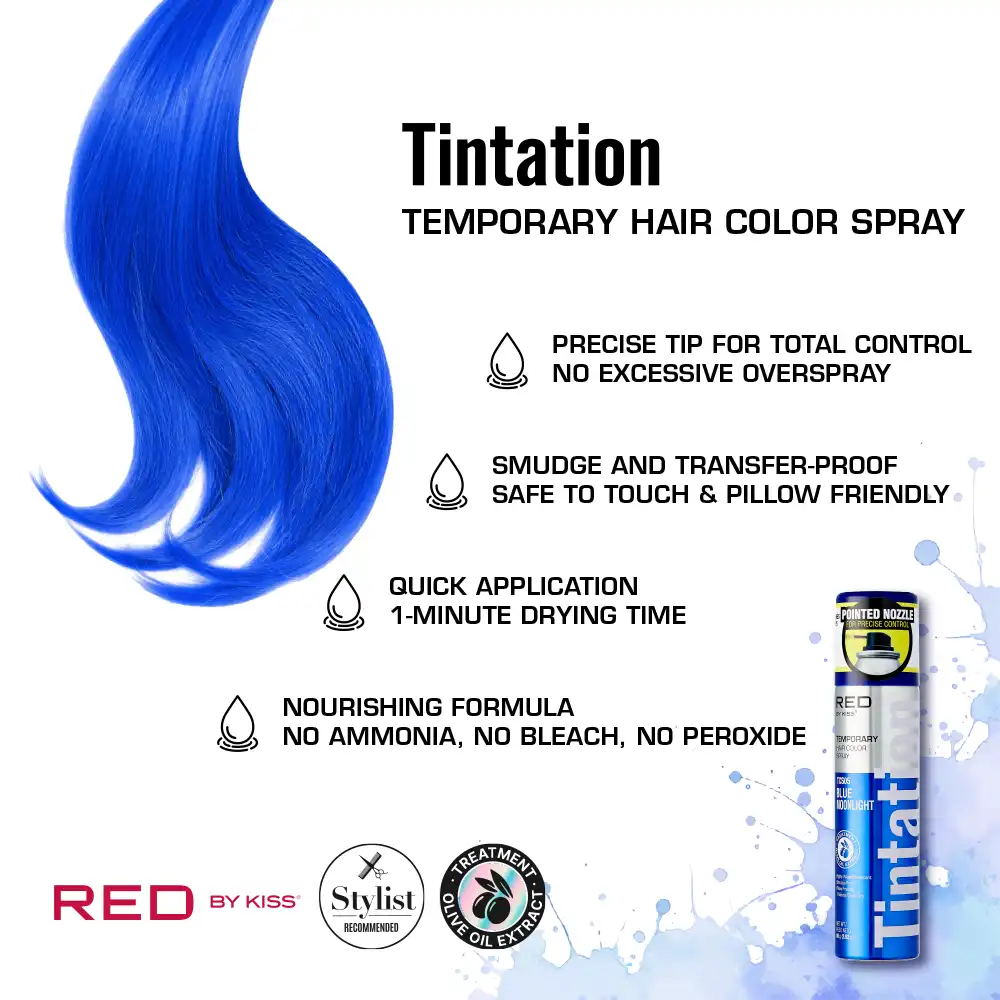 RED by KISS Tintation Color Spray - Blue Moonlight - Image 6