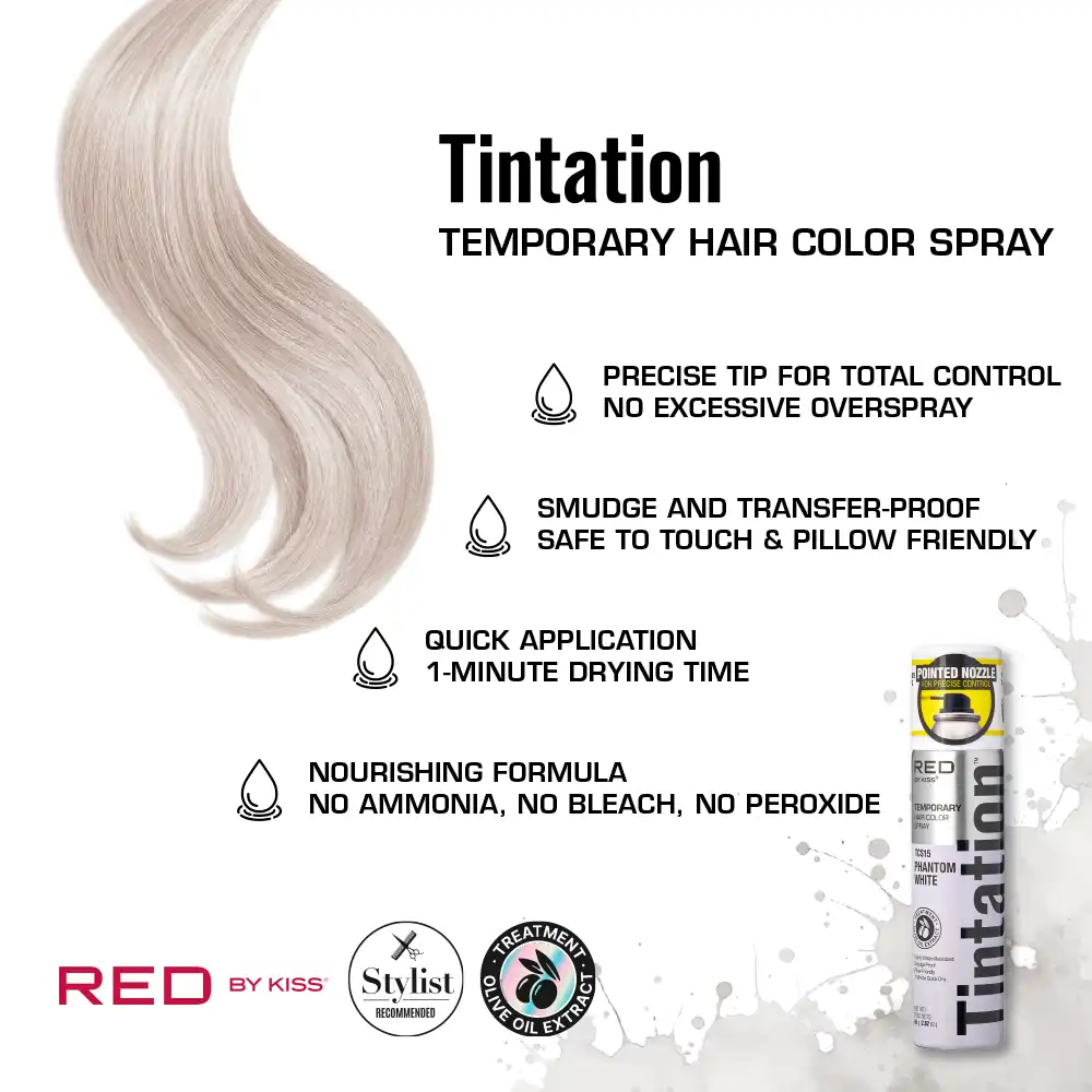RED by KISS Tintation Color Spray - Phantom White - Image 5