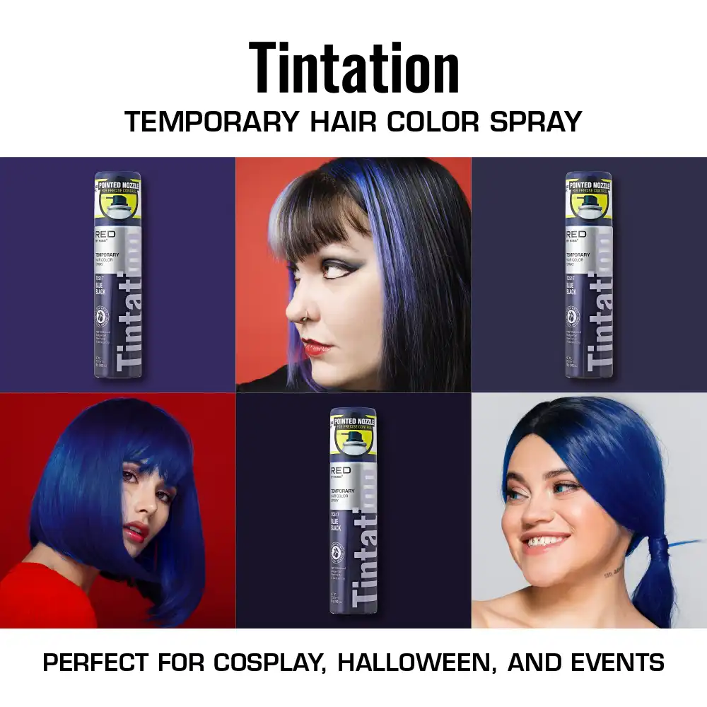 RED by KISS Tintation Color Spray Vibrant Collection - Blue Black - Image 3