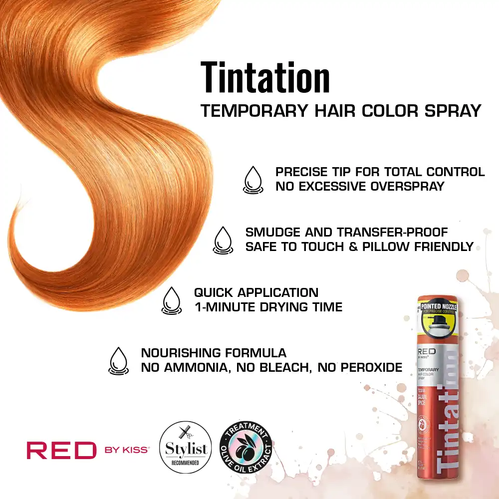 RED by KISS Tintation Color Spray Vibrant Collection - Cajun Spice - Image 4