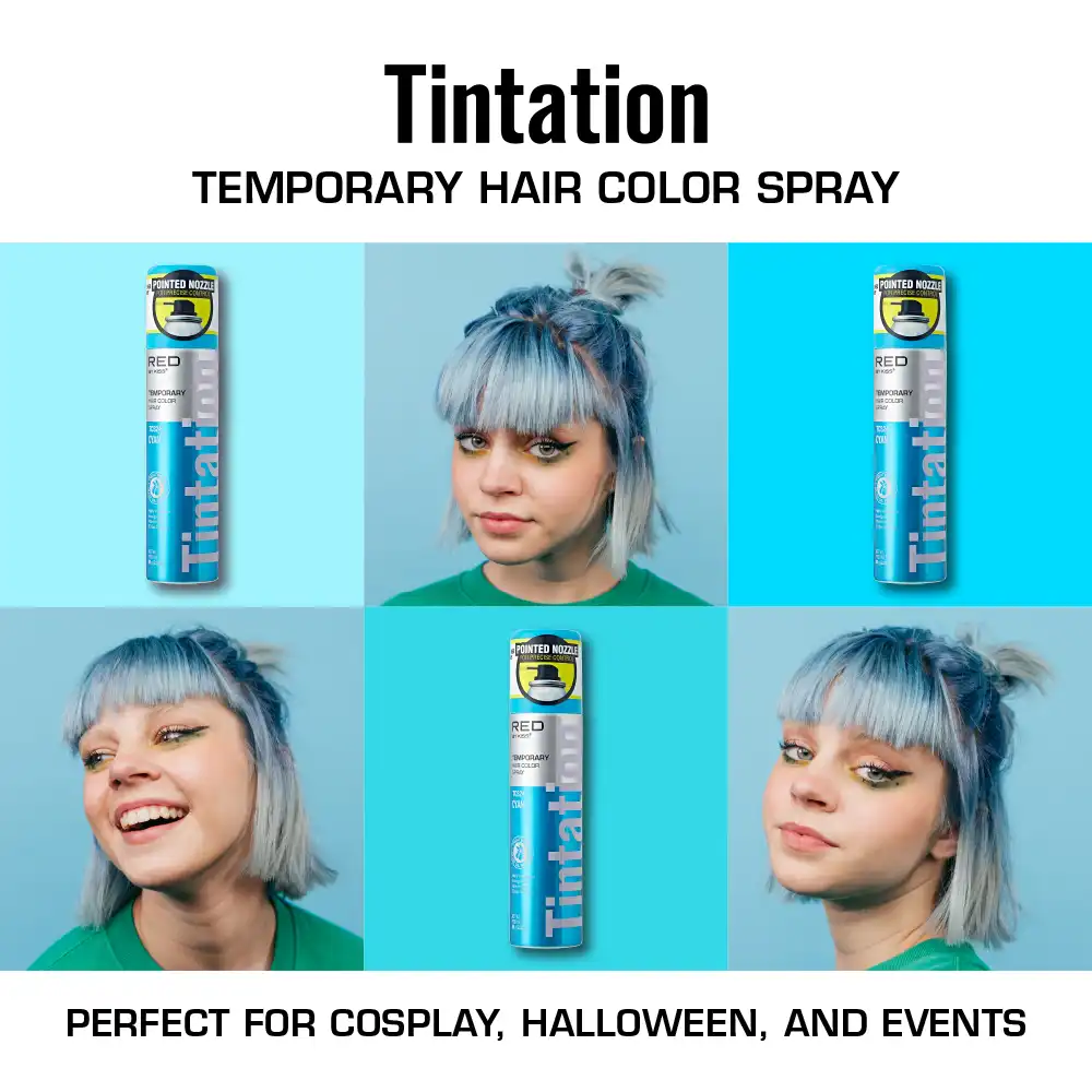 RED by KISS Tintation Color Spray Vibrant Collection - Cyan - Image 3