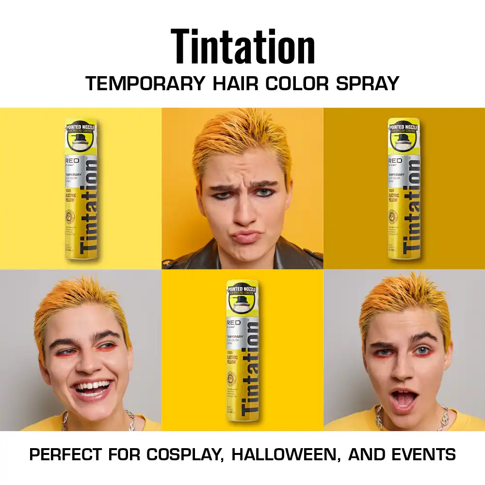 RED by KISS Tintation Color Spray Vibrant Collection - Electric Yellow - Image 3
