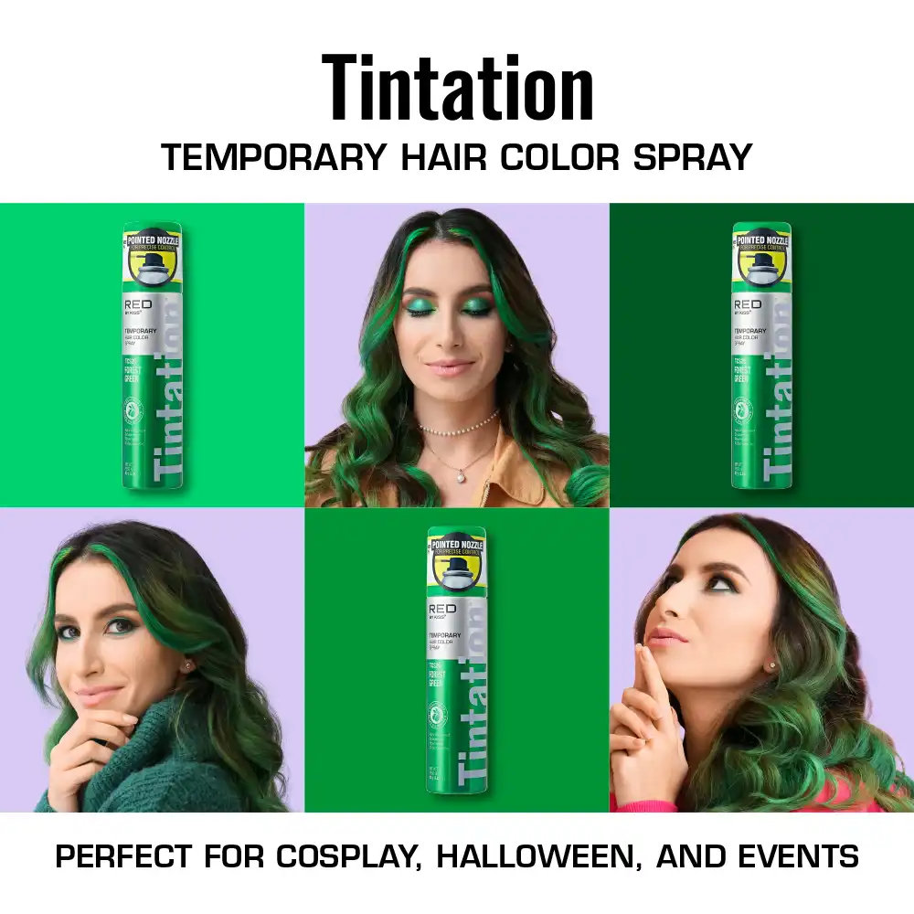 RED by KISS Tintation Color Spray Vibrant Collection - Forest Green - Image 3