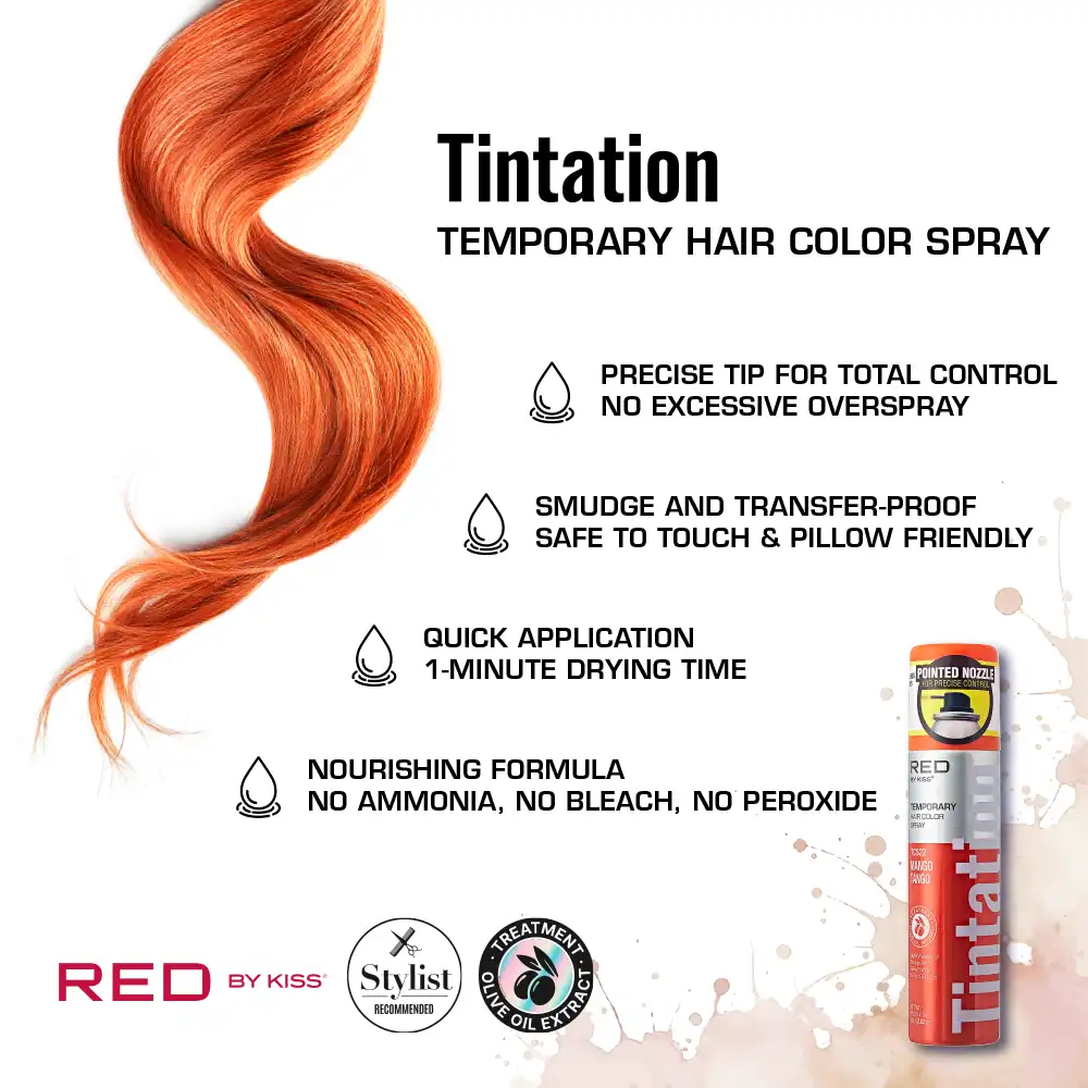RED by KISS Tintation Color Spray Vibrant Collection - Mango Tango - Image 4